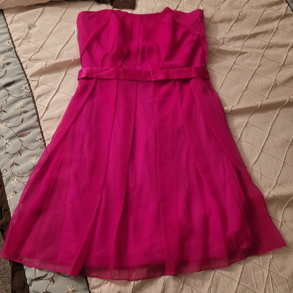 DESSY COLLECTION BRIDESMAID DRESS Lux Chiffon medium Fushia size 16